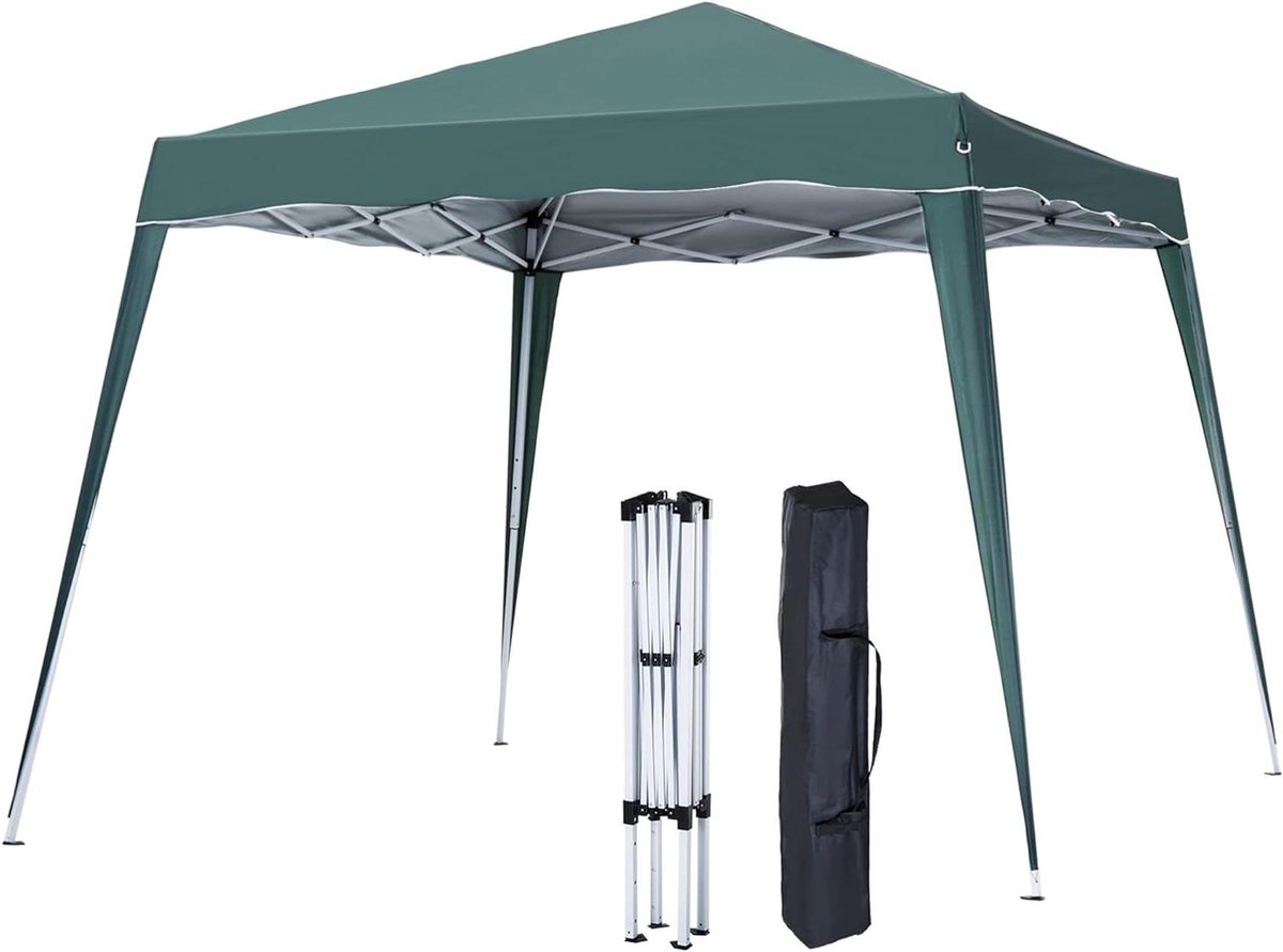Pop-up Tent Tuin Gazebo - Partytent Luifel - Buitenfeesten Organiseren - Waterbestendig UV-beschermend - 3M x 3M - Groen