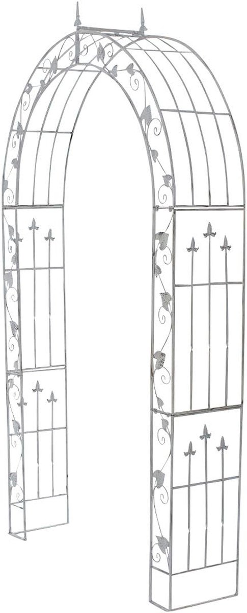 Rozenboog - Klimboog Tuin - Planten Steunen - Metalen Frame - 247.5 cm - Antiek Wit