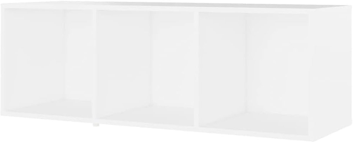TV Kast - Mediabureau Dressoir - Opbergen Media - Horizontaal of Verticaal Plaatsbaar - 107x35x37 cm - Wit