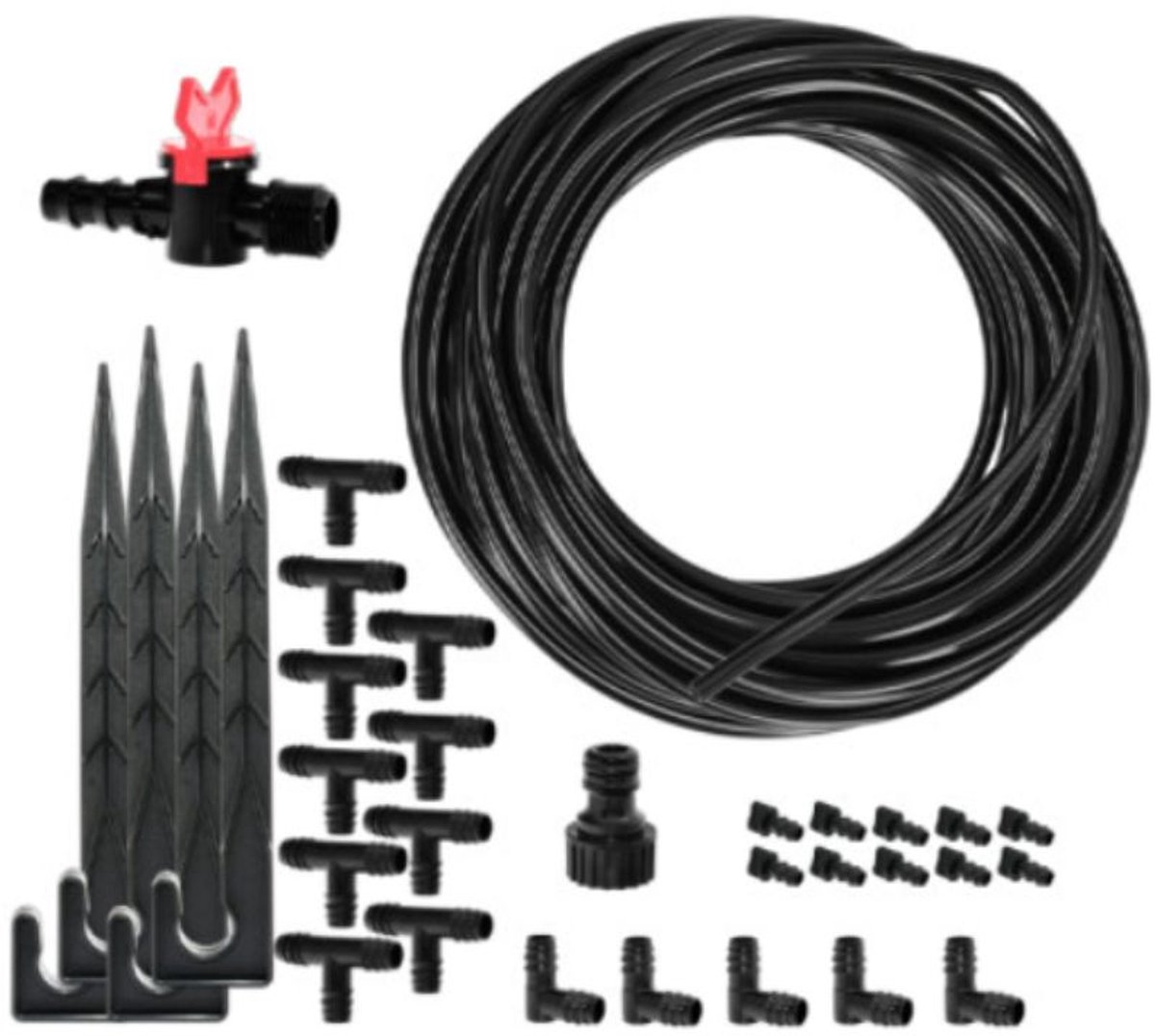 Druppelslang Irrigatie Set 50 Meter met Verdelers en Druppelaars | Per Set