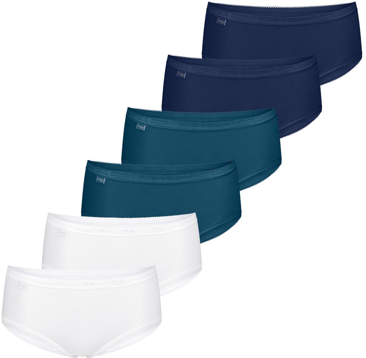sloggi Dames midi slip 6 pack Basic+