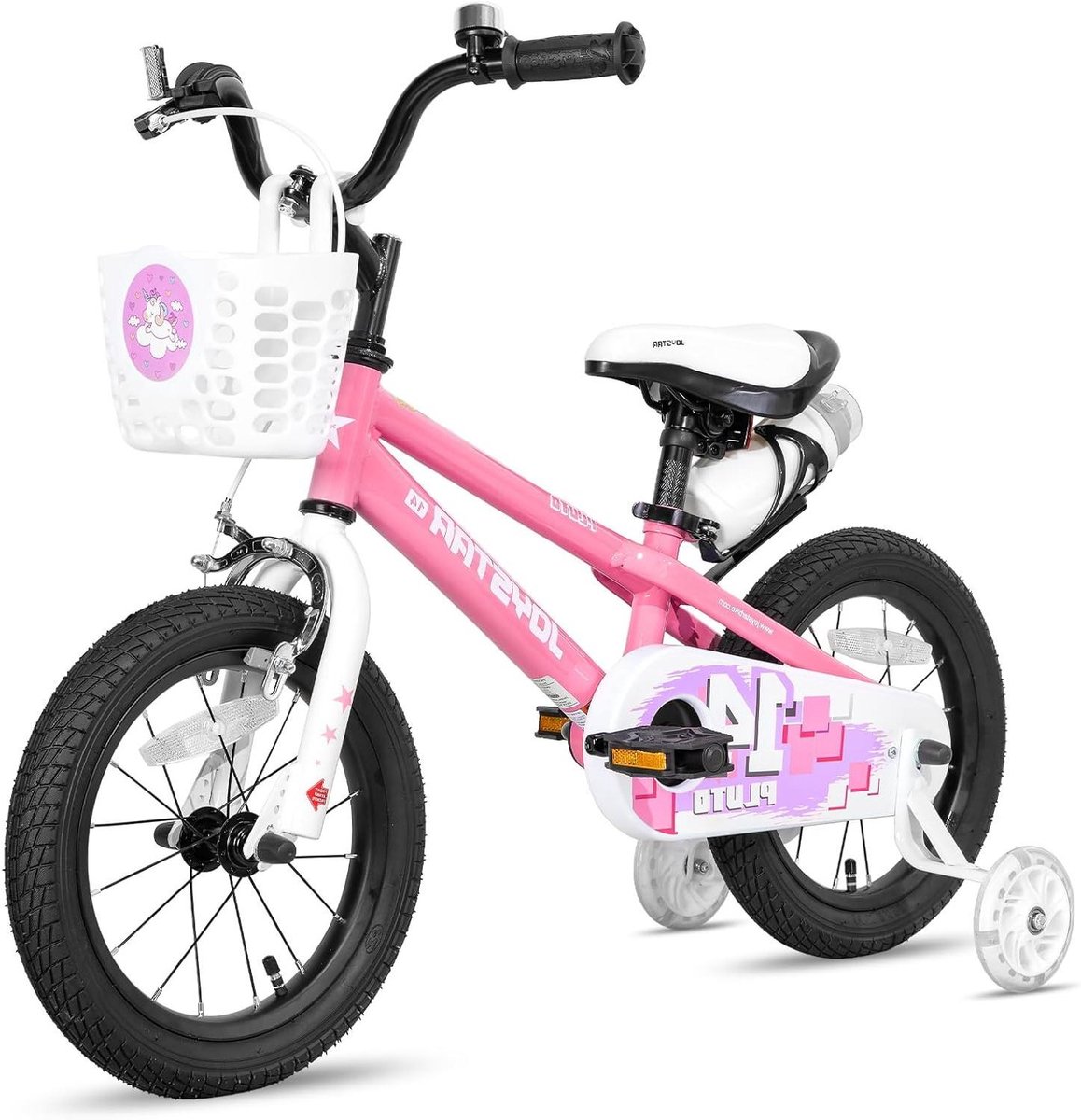 Kinderfiets sfiets sfiets Leren Fietsen Met Stuurrem 18 Inch Roze