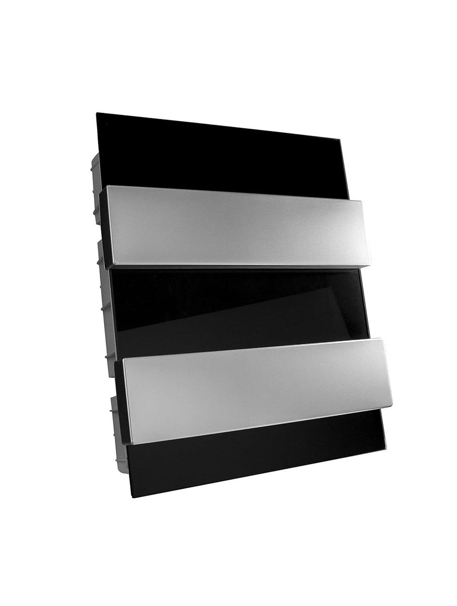 Verdeel kast - Zekeringkast inbouw - Elektrische installatie - Zwart glas design - 24 modules - Zwart
