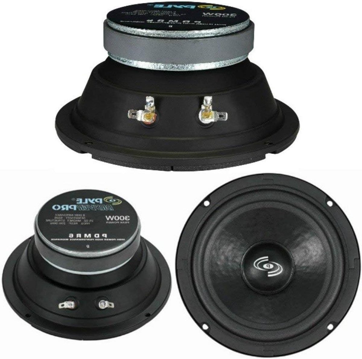 Midbass Speaker - Middenluidspreker Midrange - Muziek Weergeven - Zwarte Papier Kegel - 16.5 cm - Zwart
