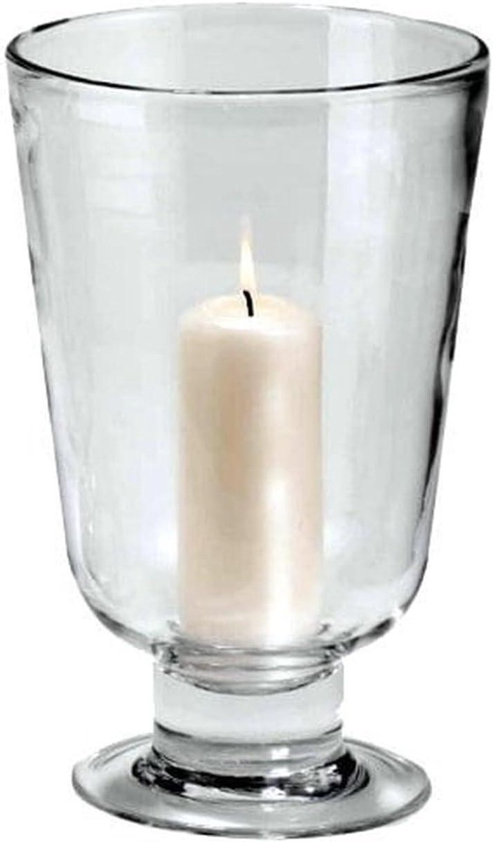 Windlicht Vaas - Glasaccessoire Kristal - Romantisch Licht - Mondgeblazen Handgemaakt - H31 D18 cm - Helder