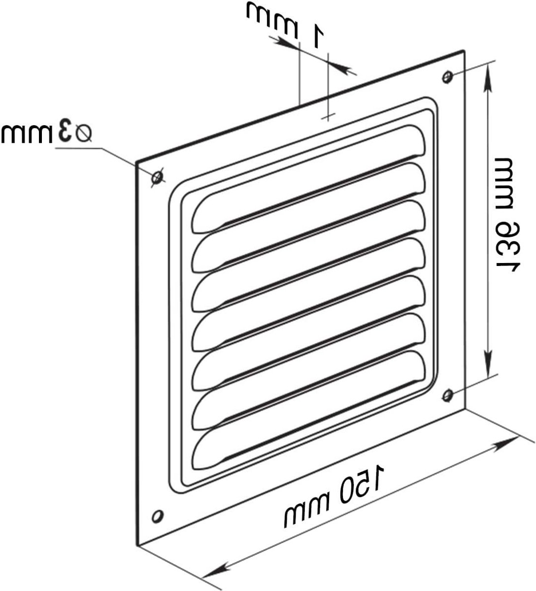 Ventilatierooster Metaal - Rooster Ventilatie Ontluchting - Ventilatie Afdekken - Insecten