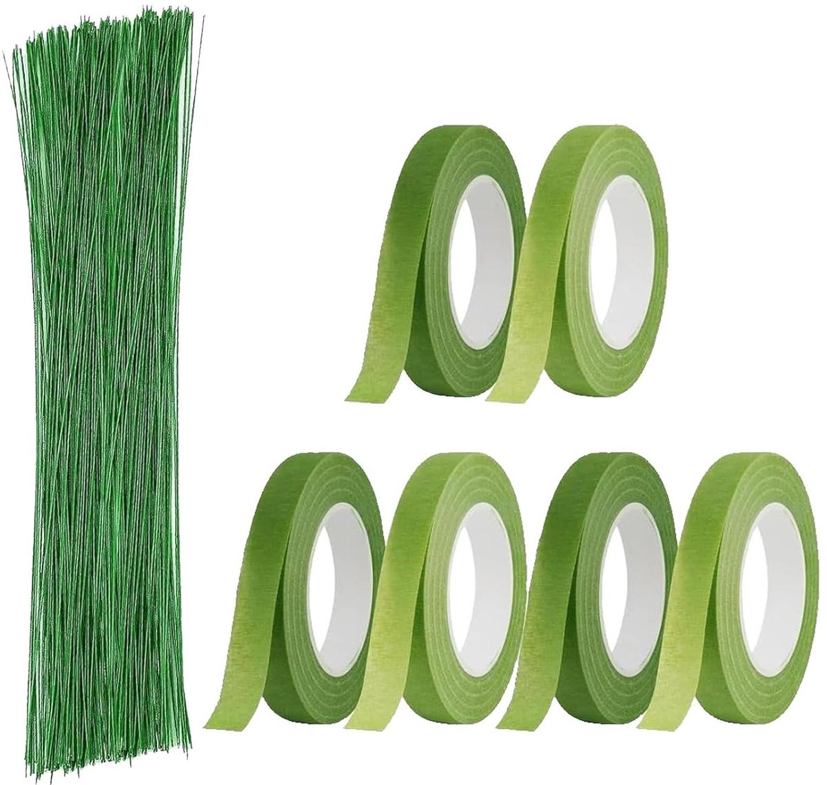 Bloemen Draad en Lint - Knutsel Draad Bloemschik Materiaal - Bloemen Arrangeren - Direct Plakbaar Lint