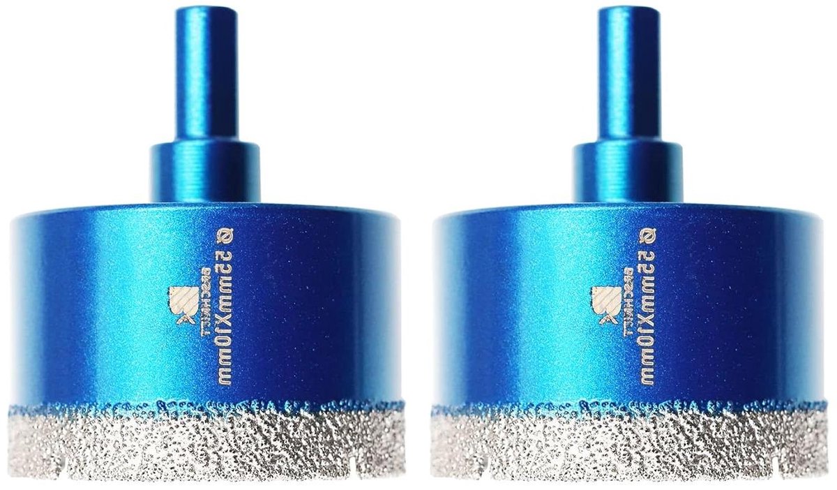 Diamant Droogboor Set - Tegelboor Gatenzaag - Keramiek Boren - Vacuüm Gesoldeerd - 55 mm - Zilver