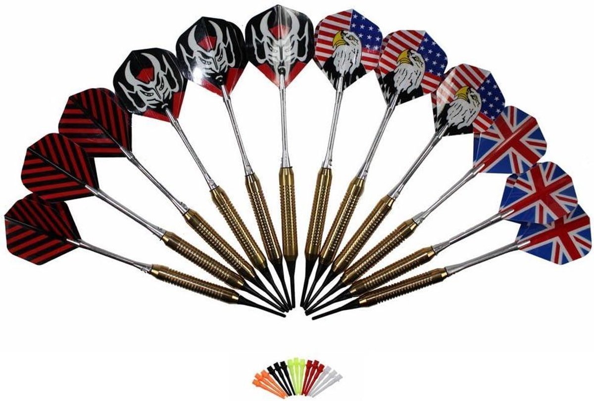 Darts Set - Dartpijlen Set - Spel Spelen - Aluminium Schachten - 17g - Goud