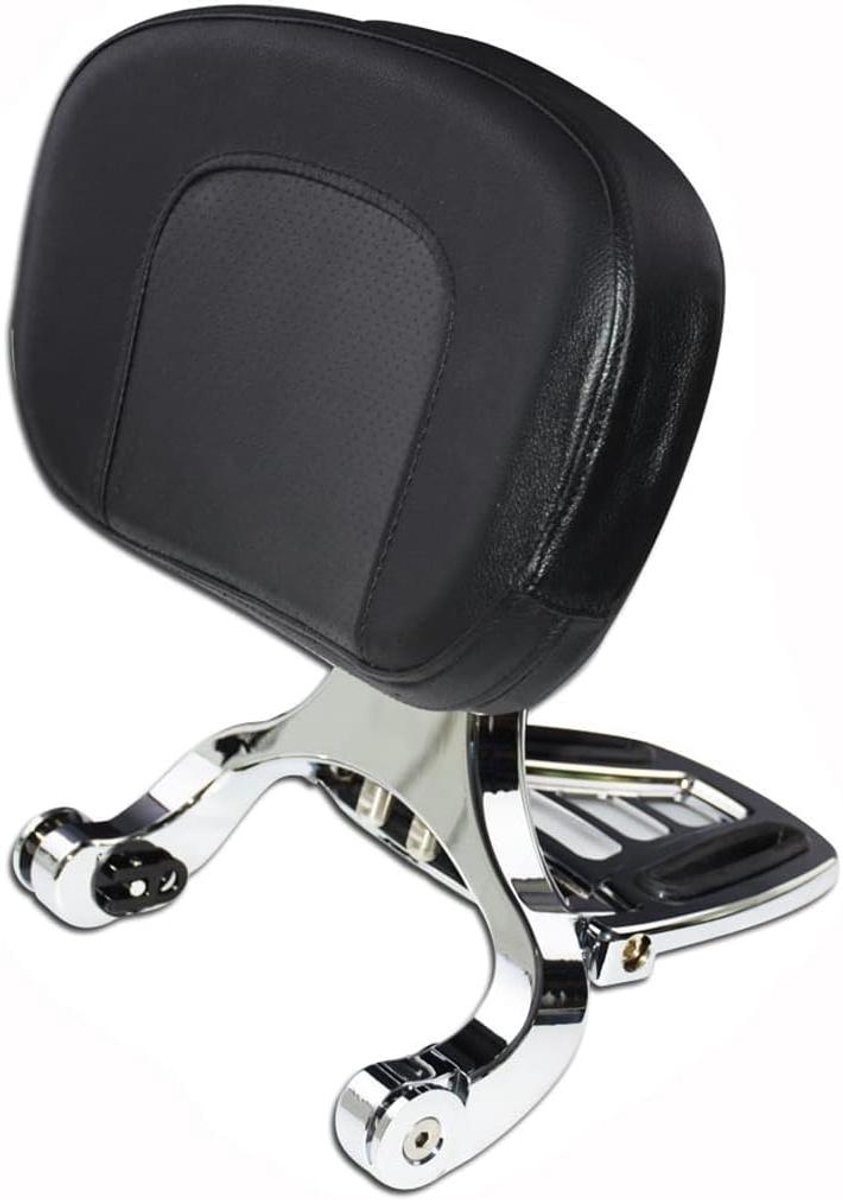 Motorfiets Rugleuning - Passagierssteun Sissy Bar - Comfortabel Rijden - Verstelbaar Ontwerp - N.v.t. - Chroom en Zwart