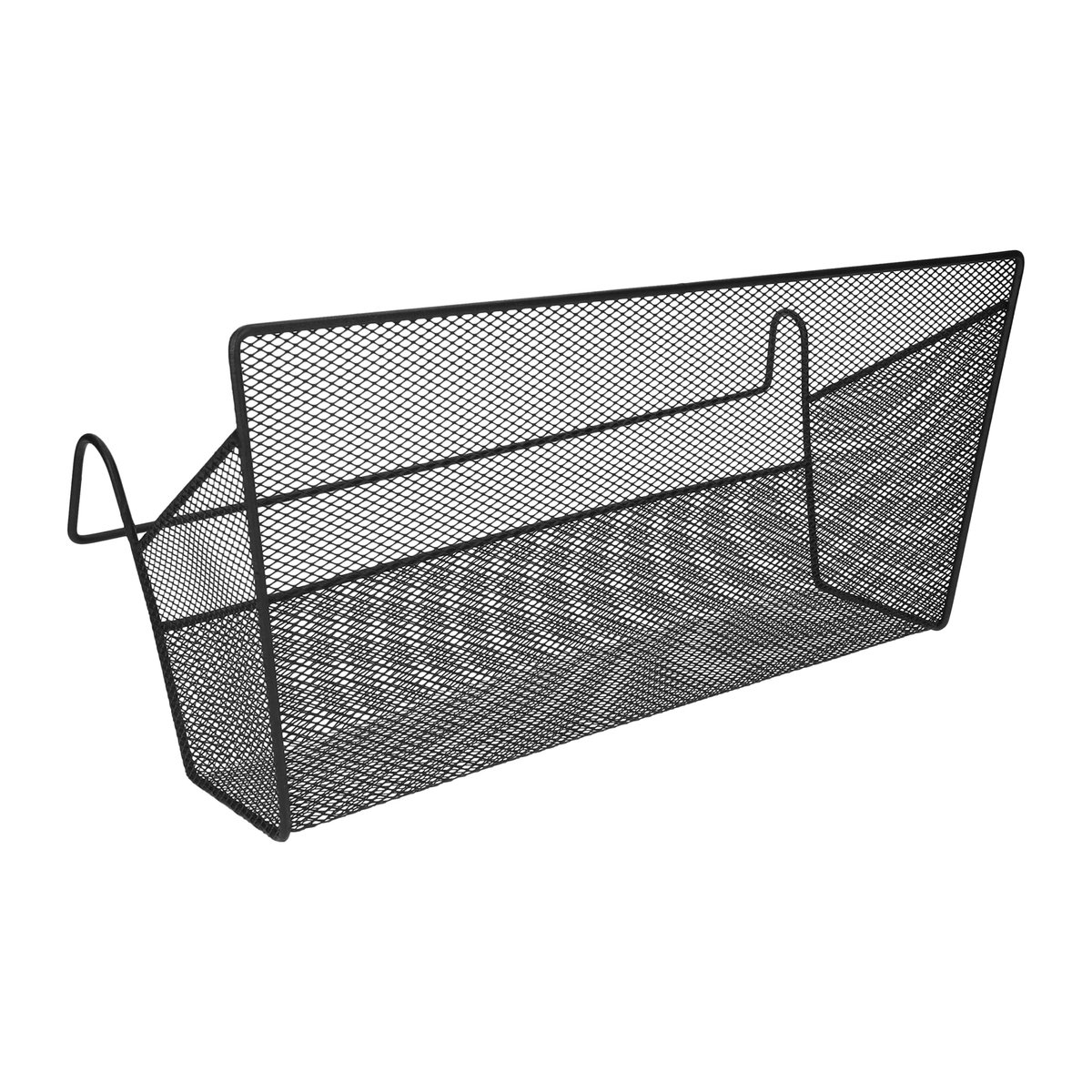 Metaal Opknoping Bed Mand voor Kantoor, Slaapkamer Bed, Opknoping Bedside Organizer, nachtkastje organizer voor telefoon, Boeken, tijdschrift, Documenten, Zwart 15,5 x 39 x 19 cm