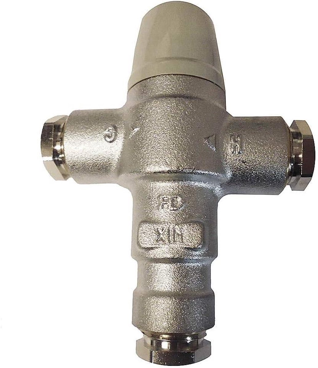 Thermostatische Mengkraan - Water Temperatuurregelaar - Veilig Douchen - Instelbaar Temperatuurbereik - 15mm Koppelingen - Zilver
