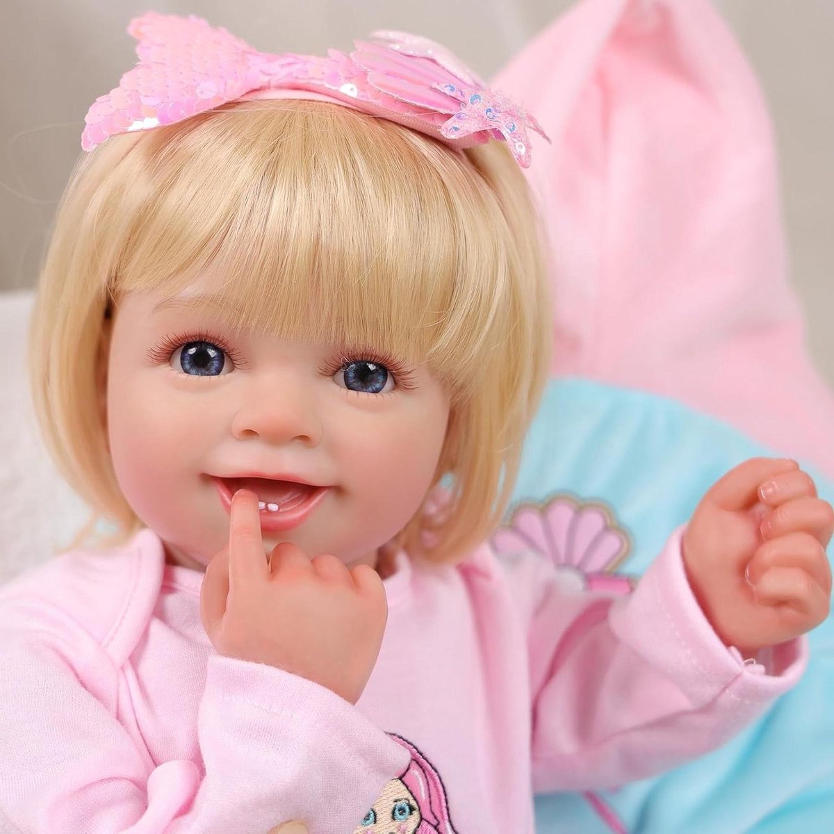 Reborn Babypop Meisje - Levensechte pop - Rolspeelvaardigheden ontwikkelen - Handgeschilderde details - 50 cm - Blond