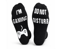 Malinsi® Grappige Sokken - I'm Gaming, Do not Disturb - Leuke AntiSlip Huissokken Heren - Gekke Cadeaus Cadeautjes Volwassenen - Funny Socks Slofsokken met Tekst - Cadeau voor Hem Mannen Papa Vader - Vaderdag Geschenk Vaderdagcadeau Verjaardag