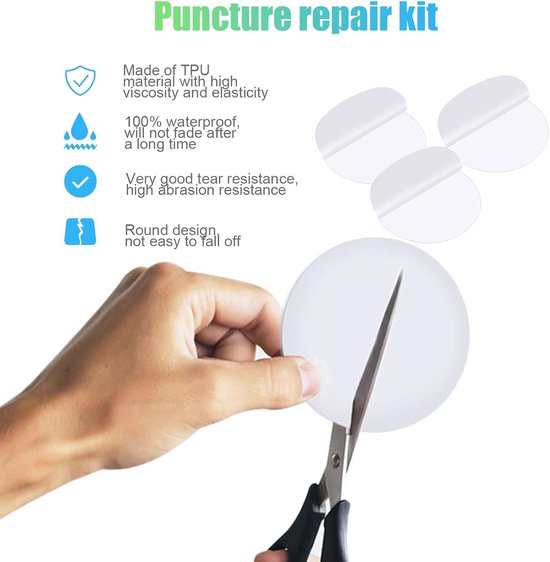 Tent reparatietape - Waterdichte patches - Outdoor reparaties - Hoge viscositeit - 20 stuks - Transparant — afbeelding 5