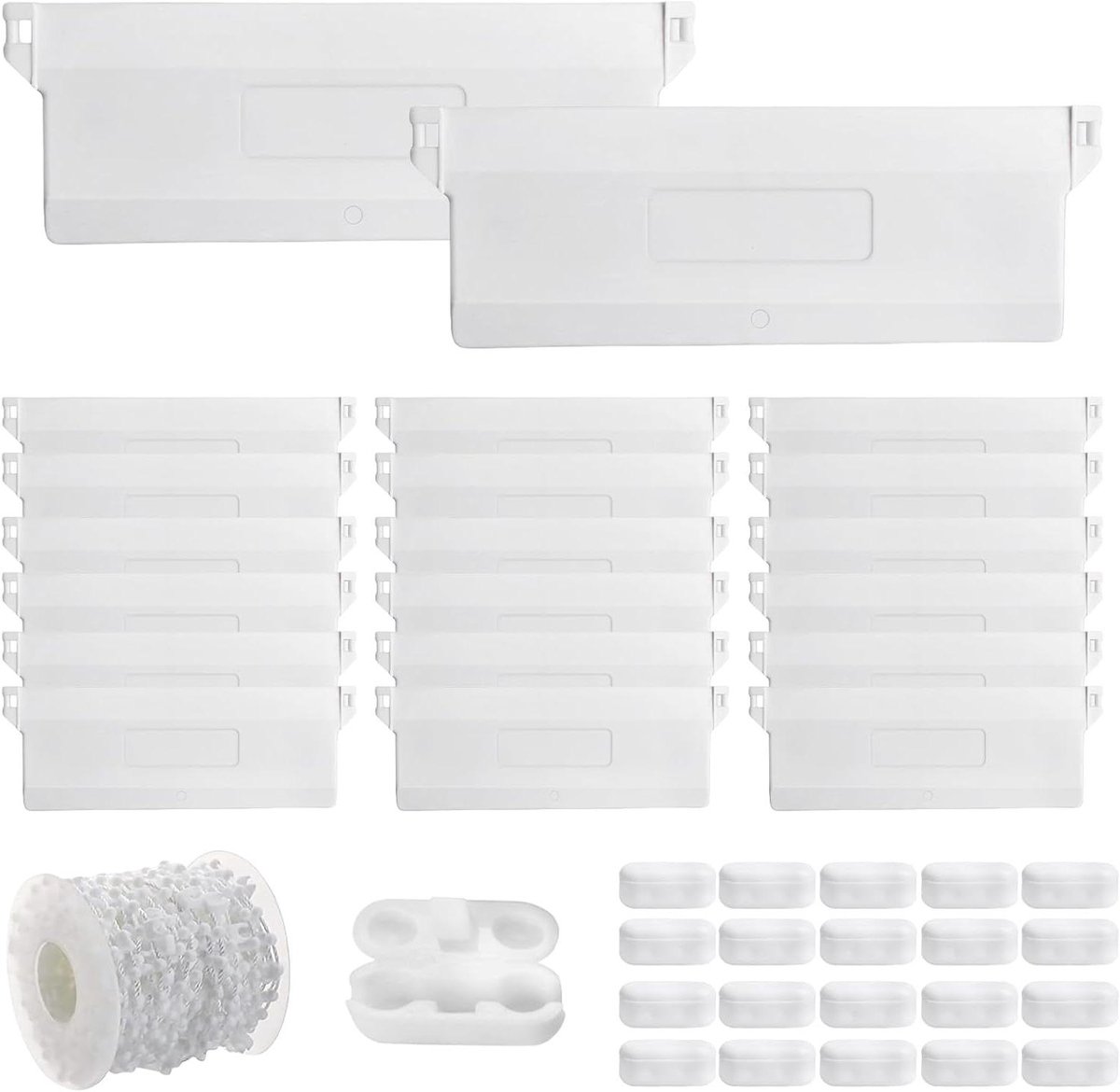 Lamellengordijn Verzwaringsplaten - Verticale Jaloezie Onderdelen - Raambekleding Reparatie - Duurzaam Kunststof Materiaal - 89 mm Set - Wit