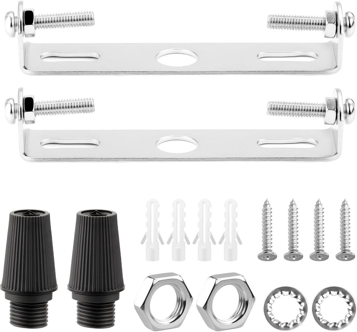 Bevestigingsbeugel Plafondlamp - Montageplaat Armatuur - Lampen Ophangen - Verstelbare Gaten - 80 mm - Metaal