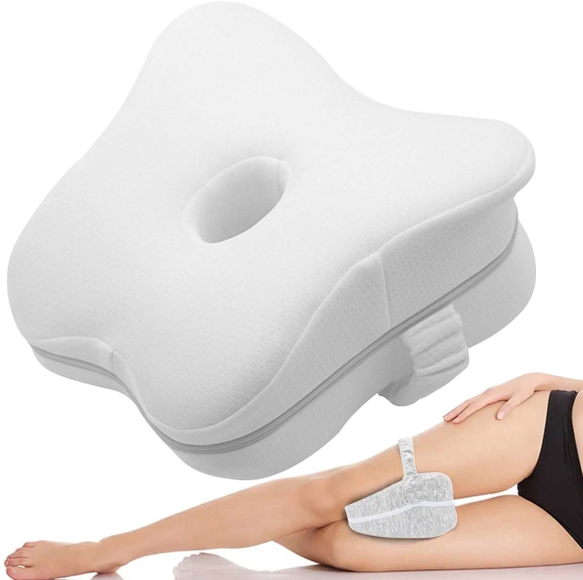 Beenkussen voor zijslapers, kniekussen voor zijslapers, orthopedisch beenkussen voor pijnvrij, ergonomisch steunkussen voor zijslapers, ondersteunt benen