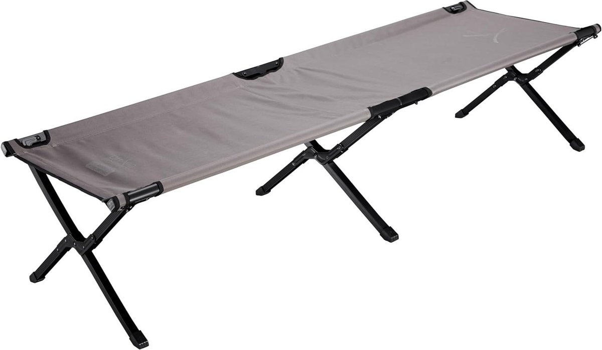 Campingbed Opvouwbaar - Veldbed Lichtgewicht - Outdoor Slapen - Aluminium Frame - 190 x 62 cm - Blauw Grijs