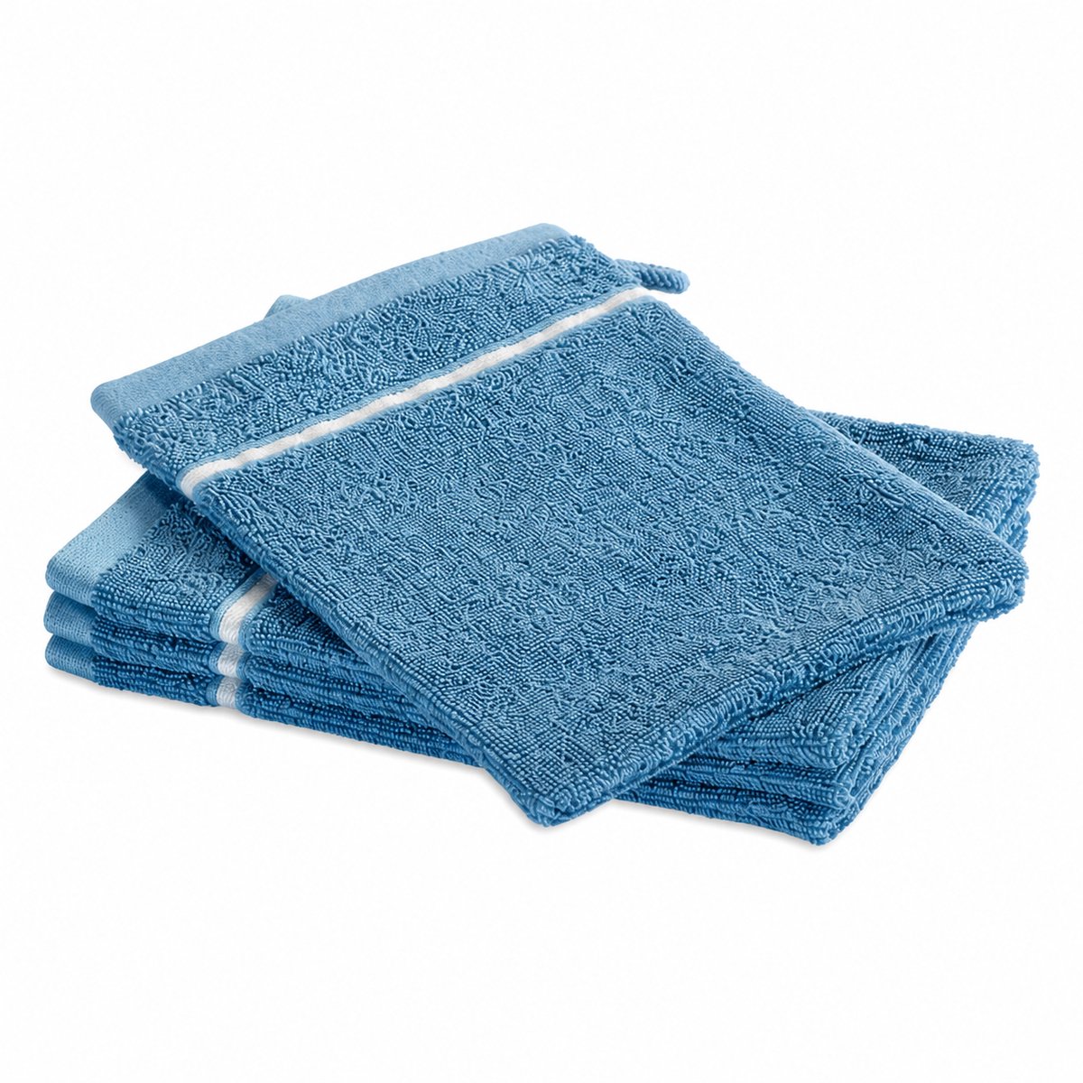 Moodit Washandjes Empress - Stone Blue - set 4 st. - 23 x 16 cm - 100% Katoen