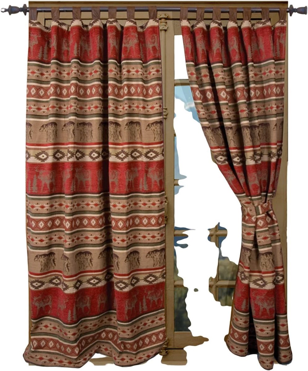 Adirondack gordijnen, chenille gordijnpaneel, multi, 137 x 213 cm