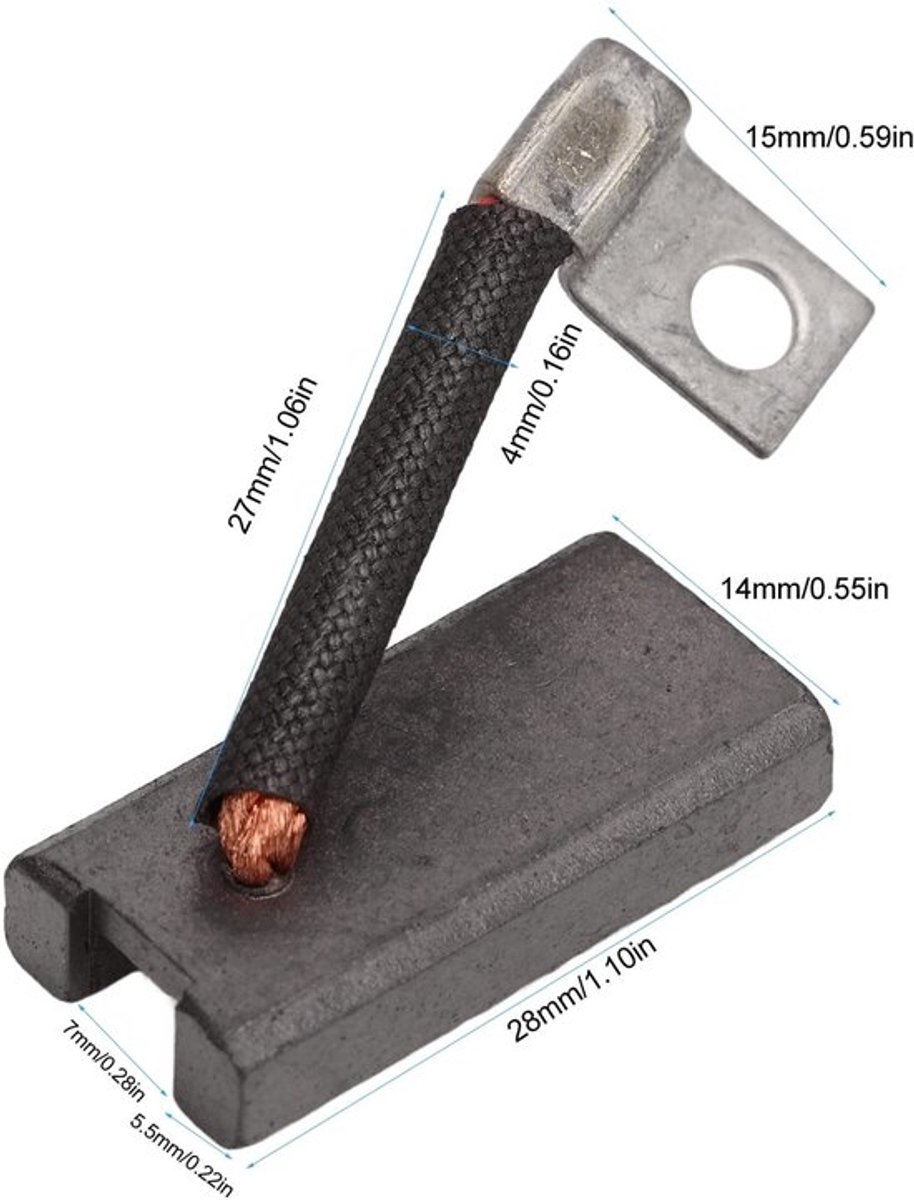 VT Goods - Motor Borstel Kit - Koolborstel Set - Hoogwaardige