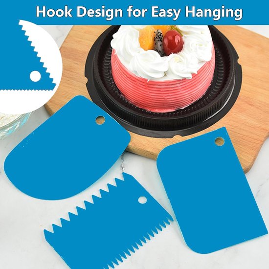 6 stuks deegkaarten, deegschrapers, kunststof silicone, deegsnijder, deegkaartset, spatel met anti-aanbaklaag, voor pizza, gebak, broodbakken, cake, bakaccessoires, schraper — afbeelding 3