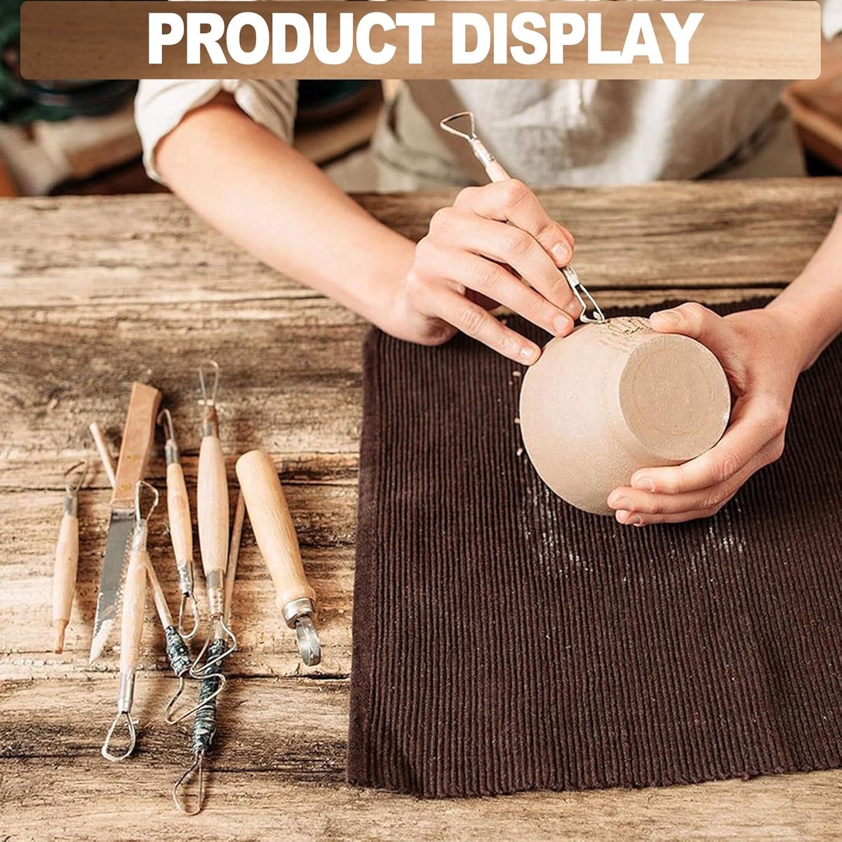 30-delige klei beeldhouwen gereedschap set perfect voor polymeer lucht droog modelleren klei beginners en professionals ideaal voor doe-het-zelf aardewerk & keramiek gereedschap voor klei — cadeau in Hobby - foto 3