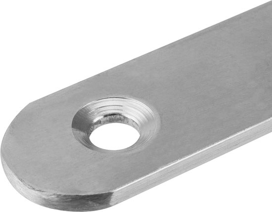 10 stuks 244 x 19 mm platte verbinders, roestvrij staal, geperforeerde platen, houder, metalen connector — afbeelding 2