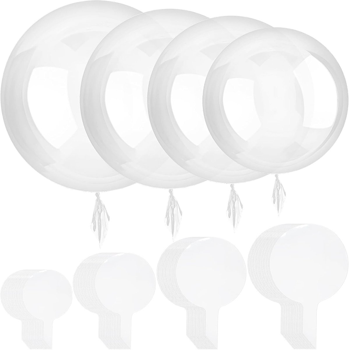 Ballonnen heldere ballonnen voor vulling bubbels transparant Burbuja voor Valentijnsdag Kerstmis bruiloft verjaardagsfeestje decoratie (25,5 cm, 40 cm, 50 cm, 61 cm)