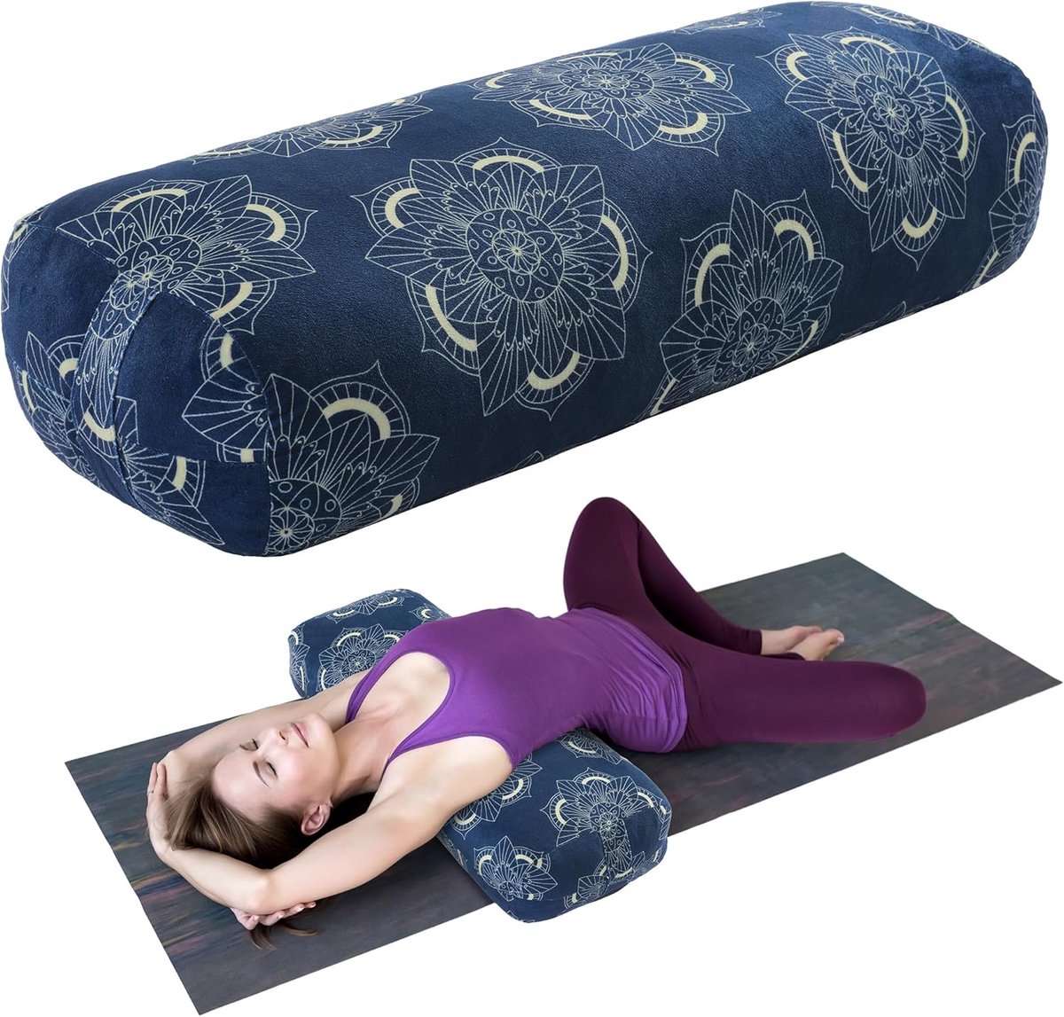 Rechthoekig Yogakussen Voor Herstellende Meditatie, Meditatiekussen Met Handvat, 70 * 27 * 15 cm