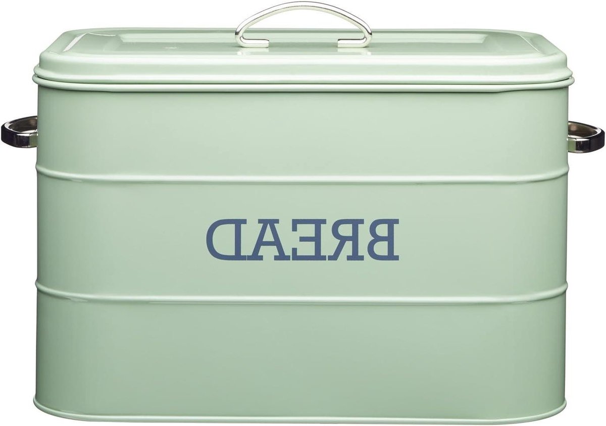 Metalen Broodtrommel - Brooddoos Keuken - Brood Vers Houden - Vintage Stijl - 34 x 21.5 x 25 cm
