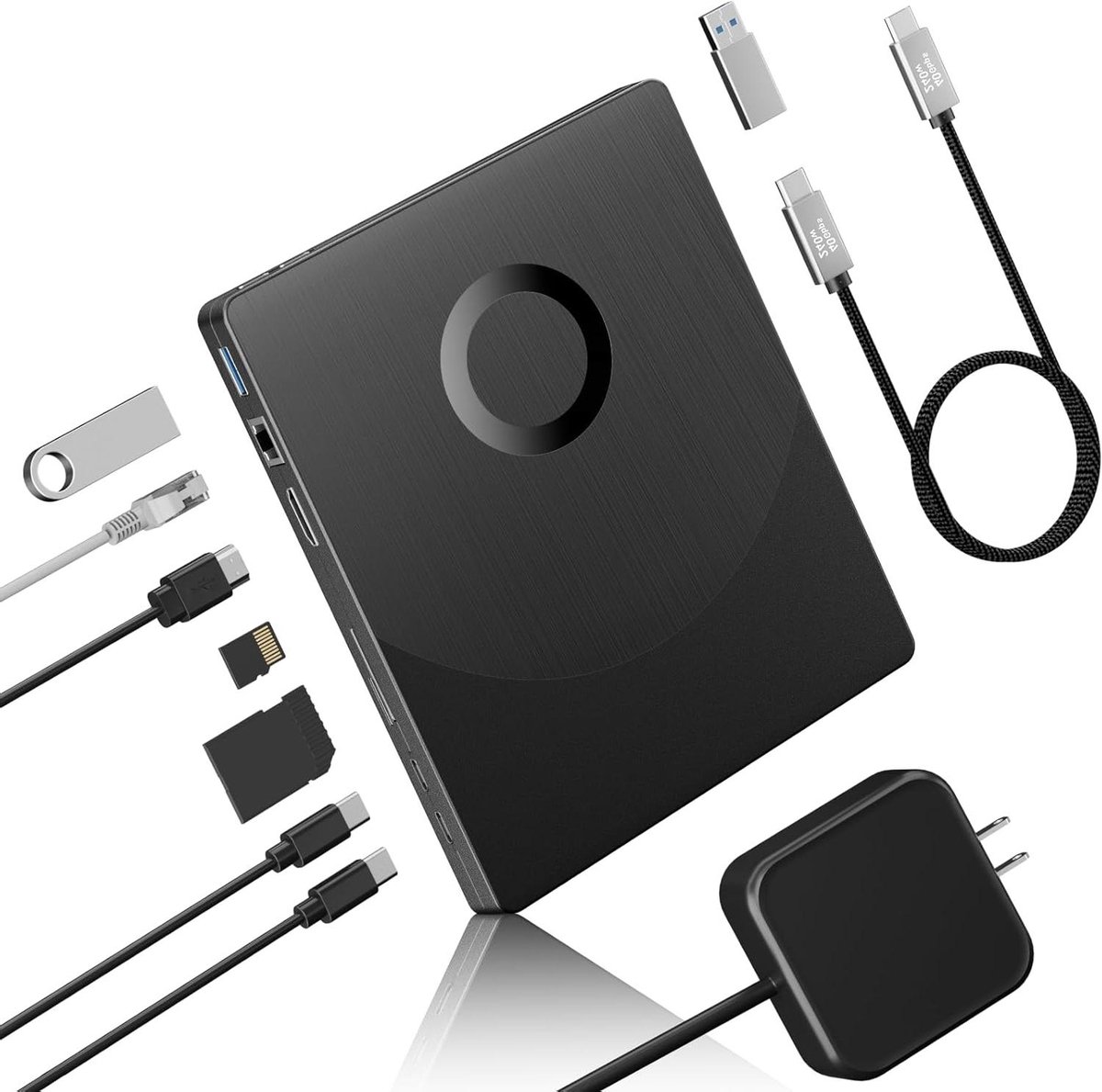 Externe Blu-ray Drive - Optisch Station - Films Kijken - 8-in-1 Multifunctioneel - 100G Disc - Zwart