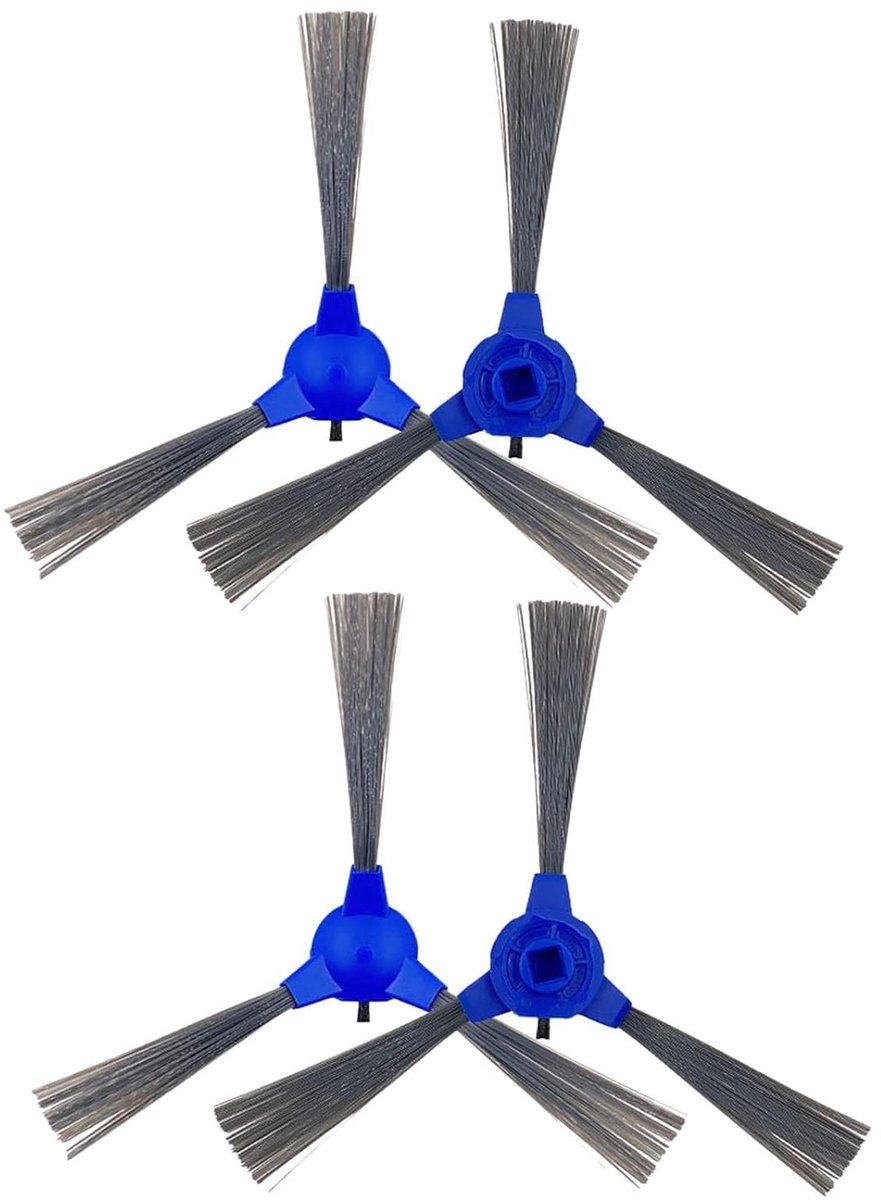 Geschikt voor eufy RoboVac 11S, RoboVac 15T, RoboVac 30, RoboVac 30C, RoboVac 15C, RoboVac 12, RoboVac 25C, RoboVac 35C robotstofzuigers zijborstels, vervangingsonderdelen, set van 4.-Stijl 1