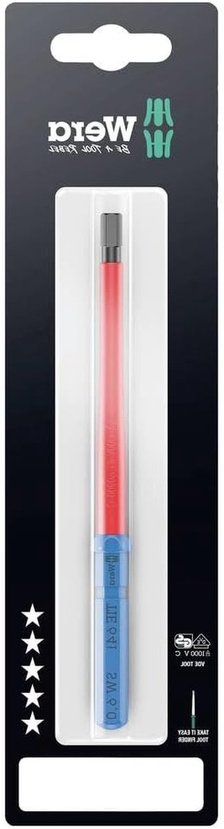 Wera Wisselkling Set - VDE Schroevendraaier Kling - Veilig Klussen - Hex-Plus Profiel - 157 mm - Multicolor