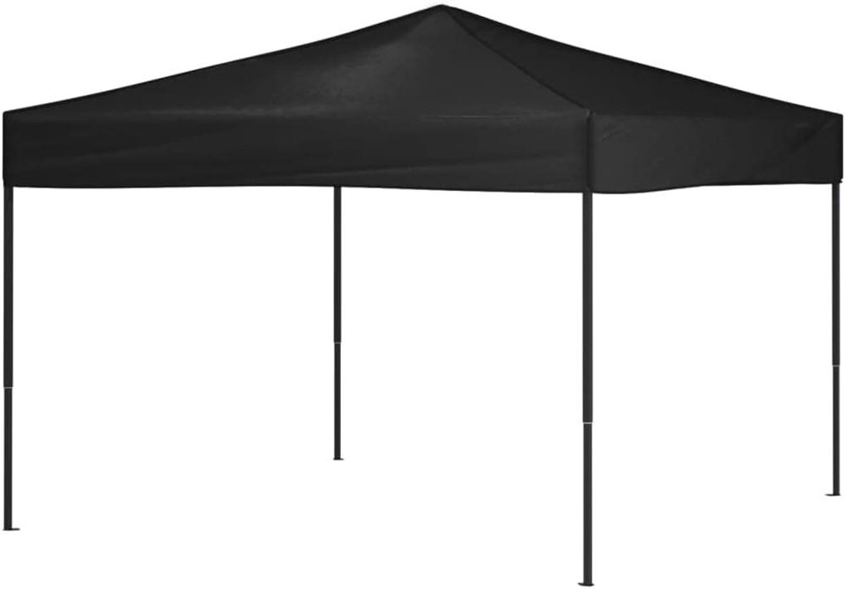 Feesttent Klapbaar - Partytent Vouwbaar - Buitenfeesten Organiseren - UV- en Waterafstotend - 3x3 Meter - Zwart