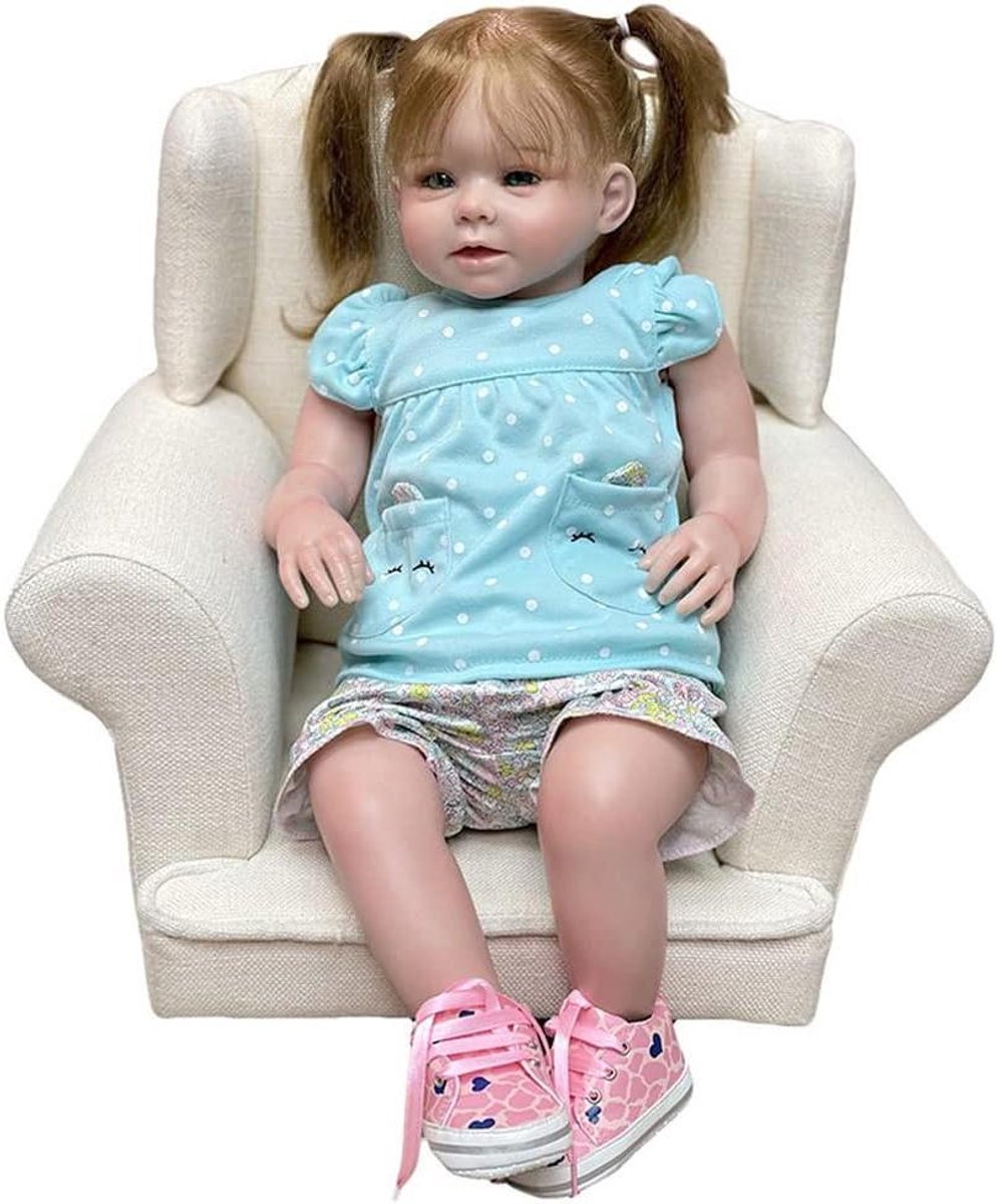 Hergeboren Babypop - Prinsessenpop Levenssechte pop - Kinderspeelgoed - Handgeworteld haar - 55 cm - Niet gespecificeerd