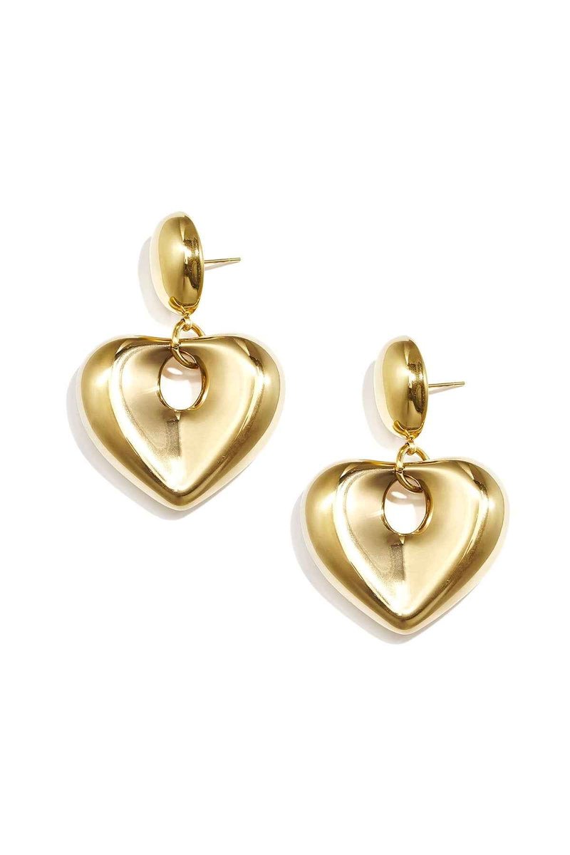 Statement puffy hart oorbellen
