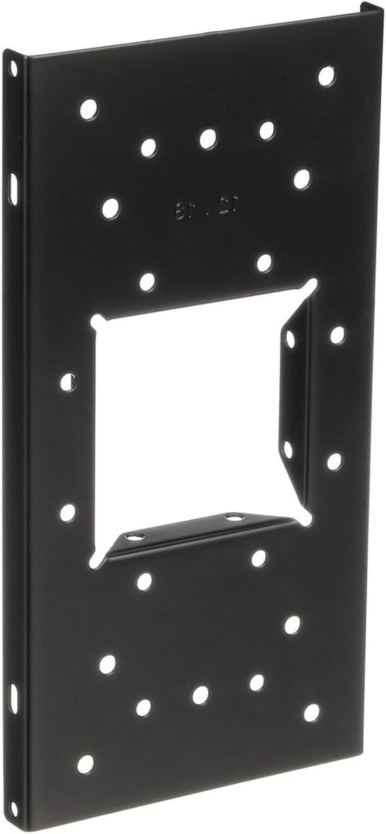 Montageplaat Brievenbus - Brievenbus Accessoire - Brievenbus Bevestigen - Zwaar Gegalvaniseerd Staal - 2985 x 1542 x 191 cm - Zwart