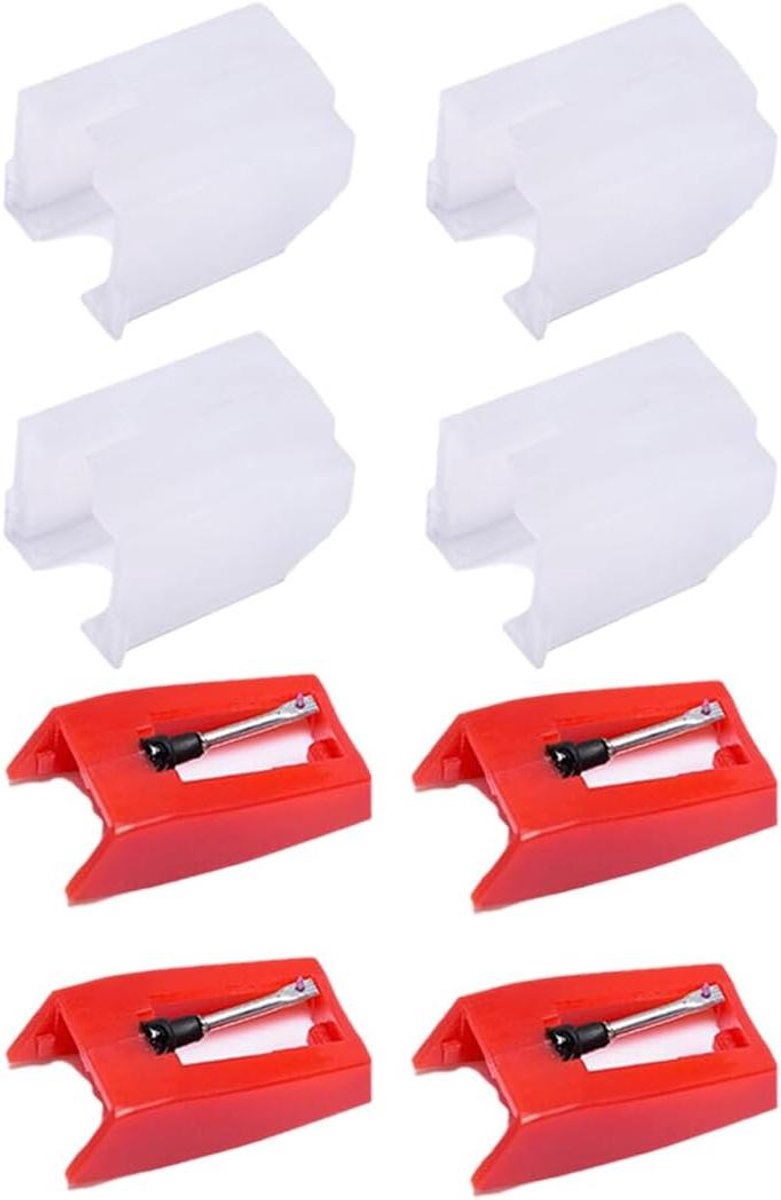 Platenspeler Naald - Naald Vervanging - Muziek Afspelen - Ruby Naald - 4 Stuks - Zilver