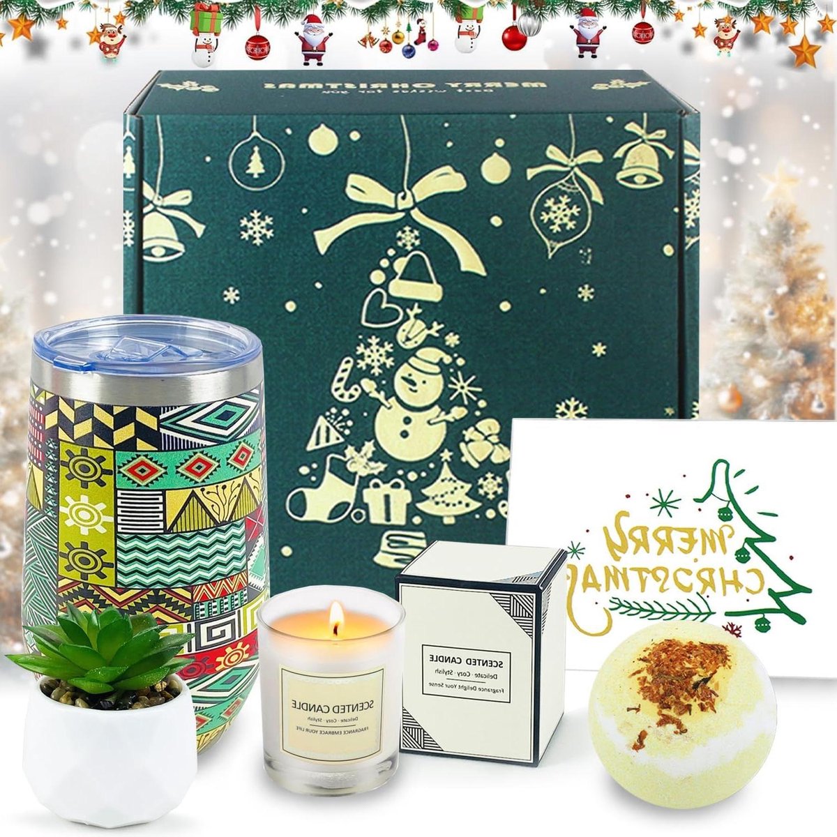 Kerst mok - Cadeau mok vrouwen - Koffie drinken - Thema mok - 199 cm - Wit