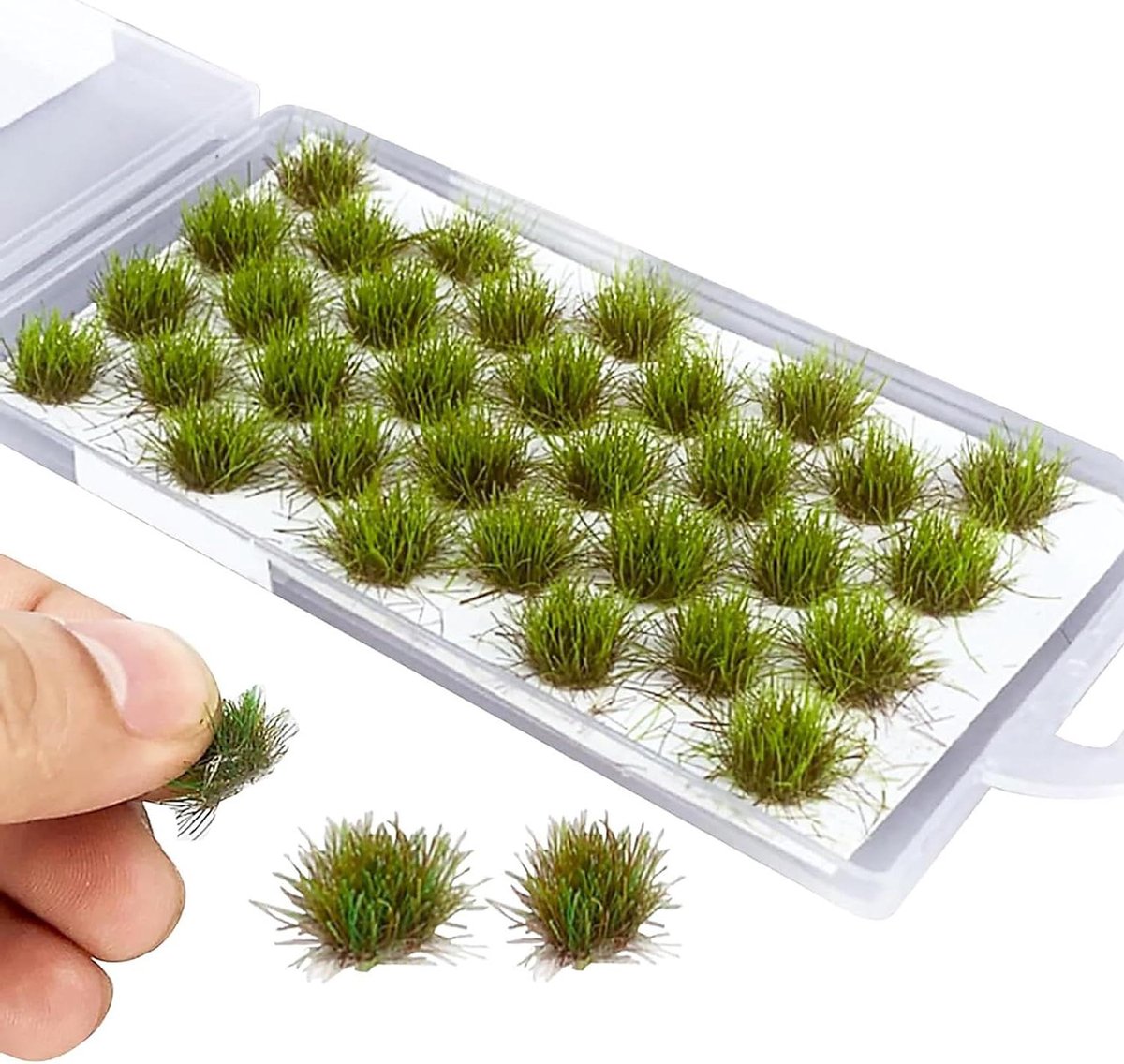 Kunstgras Modelbouw - Miniatuur Gras Gazon - Landschapsdecoratie - Realistisch Hars Materiaal - 1 x 11 x 6 cm - Groen