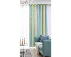 Verduisterende Gordijnen - Sterren Gordijnen Raambekleding - Kinderkamer Decoratie - Uitgesneden Sterren Design - 100 x 130 cm - Groen
