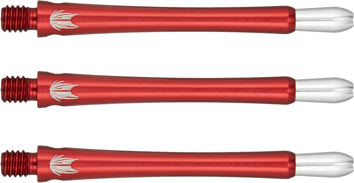 Dart Shafts - Dartpijlen Accessoires - Darten Verbeteren - Target Grip Style - Medium Lengte - Rood