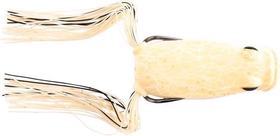 Hollow Body Kikker - Oppervlakte Kunstaas - Vissen Aantrekken - Betrouwbare Peddelstaart - 2.4 inch - Beenderen — afbeelding 5