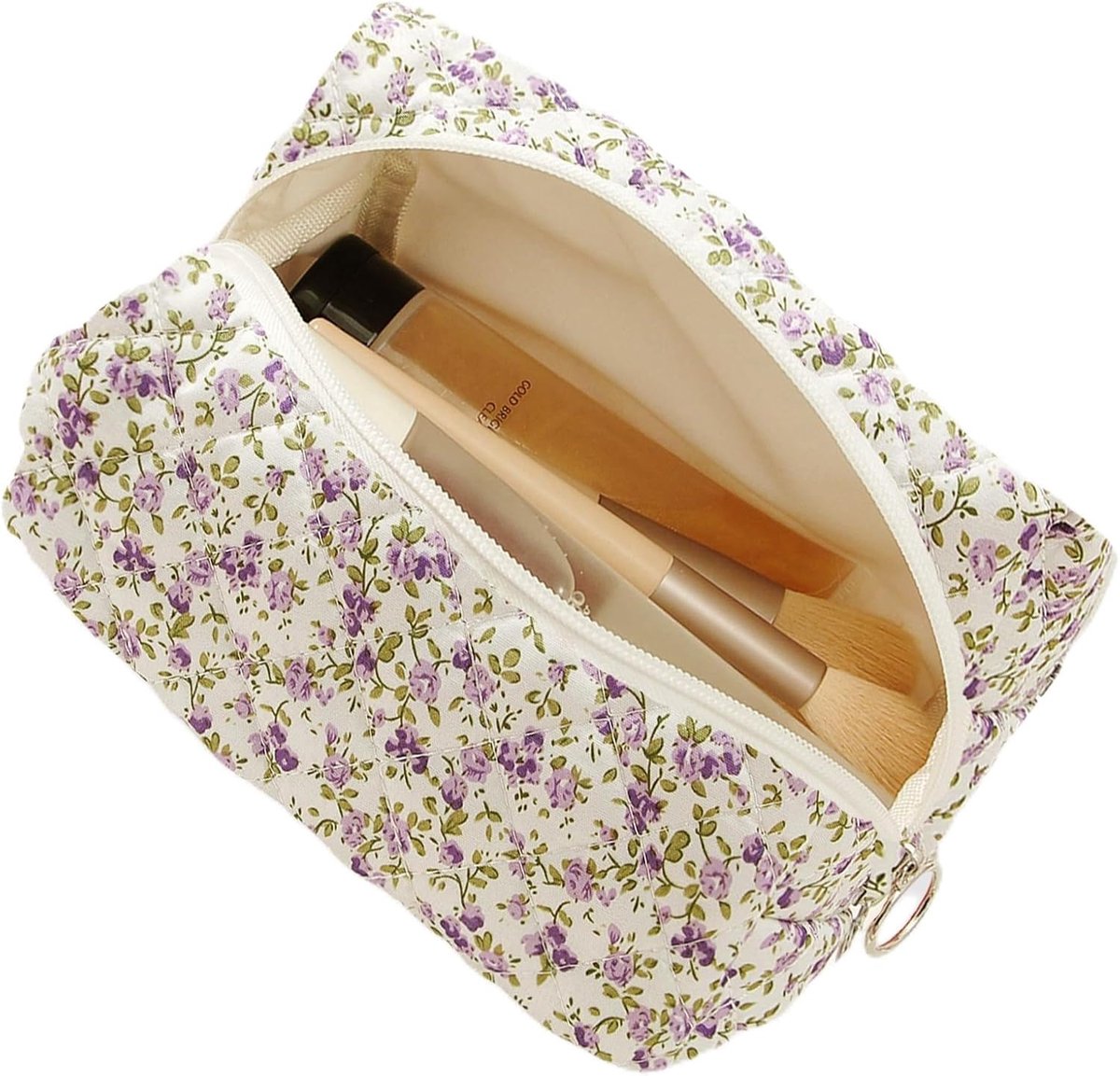 Toilettas voor dames, make-uptas met ritssluiting, toilettas, reistas, cosmeticatas, organizer voor cosmetica, beautycase, reistas, make-uptas, paars