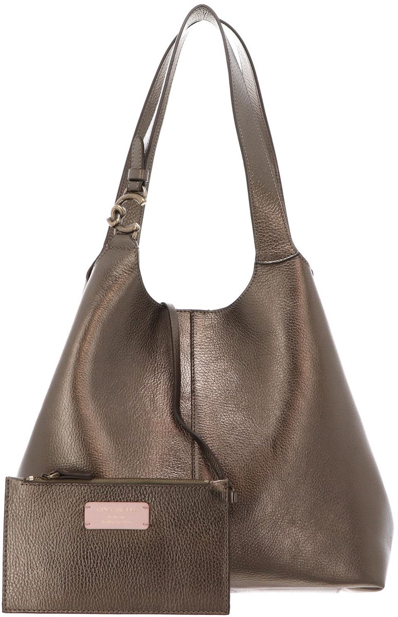 COCCINELLE Leren schoudertas C-Easy Shopper Antique Brass brons