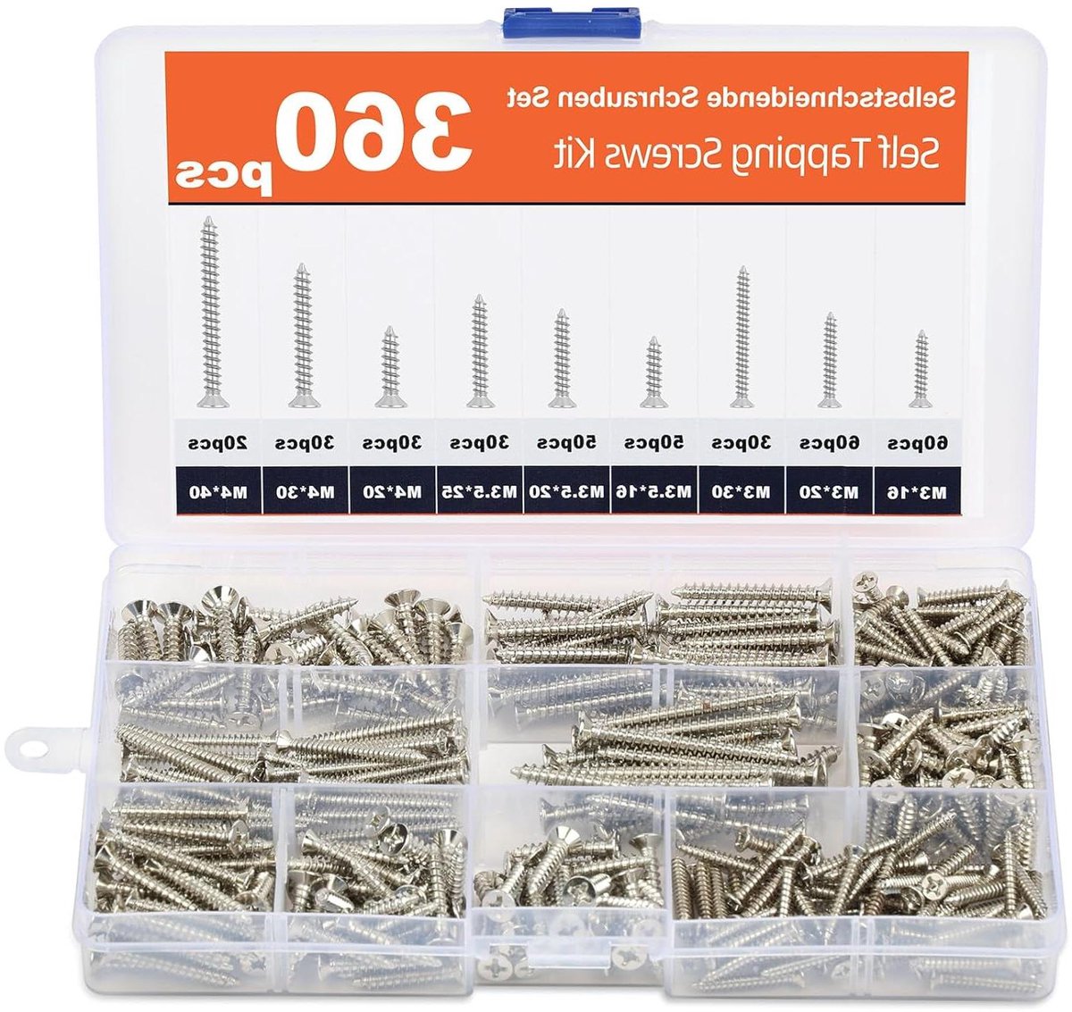 TV Schroeven Set - Bevestigingsmateriaal - TV Ophangen - Universele Pasvorm - 1 Stuk - Zilver