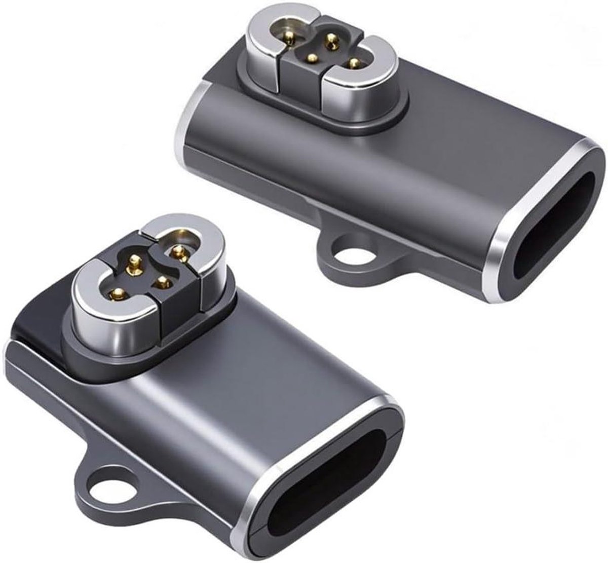 USB C Adapter - Oplaadkabel Adapter - Koptelefoon Opladen - Magnetische Aansluiting - 2 Stuks - Zwart