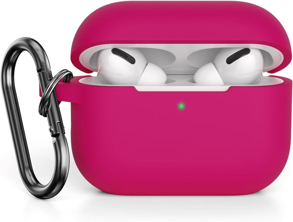 Beschermhoes AirPods Pro 2 - Hoesje Oplader - Bescherming Koptelefoon - Zichtbare LED Indicator - Niet gespecificeerd - Watermeloen Rood